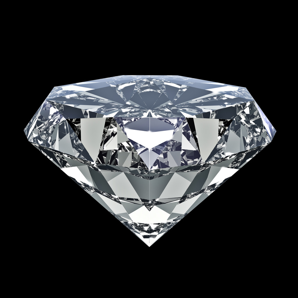 闪闪发亮的钻石,闪闪发亮的钻石石头-孤立在黑色背景上