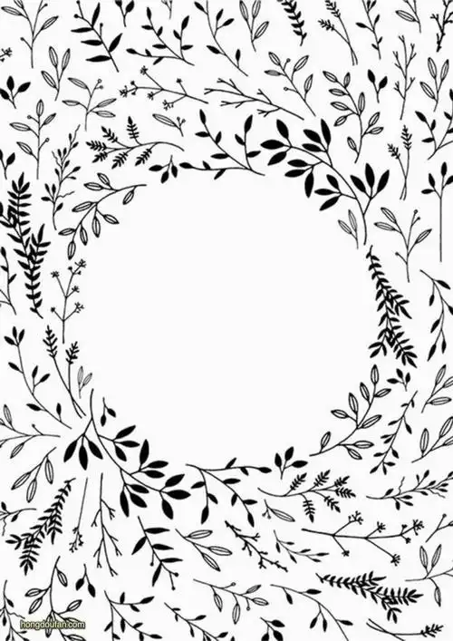 14个黑白卡通书皮作文封面空白图片打印-红豆饭小学生简笔画大全