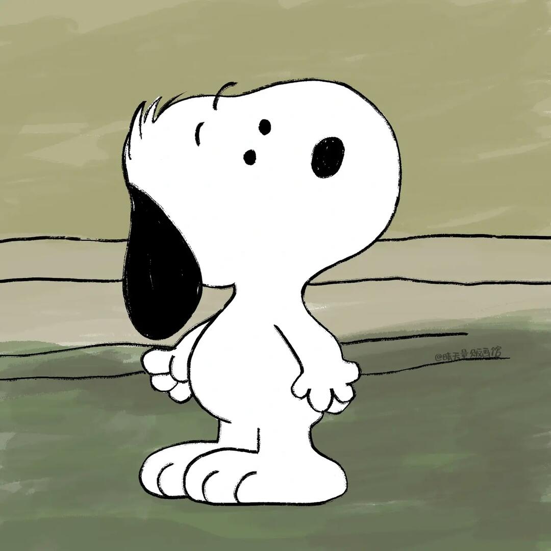 手绘头像今日份呆萌史努比