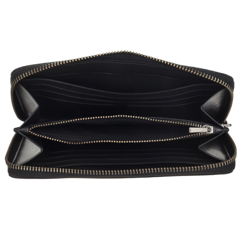 coach蔻驰奢侈品男生男士卡其色人造革长款钱包钱夹