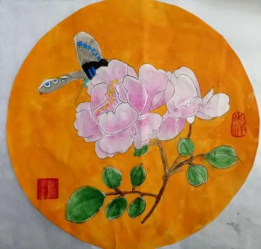 春天工笔花卉 儿童画