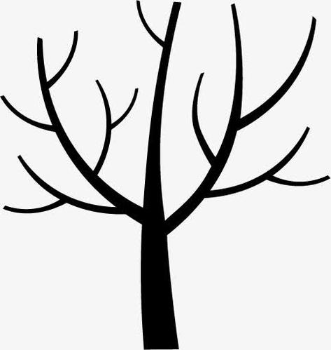 大树树干简笔画素材