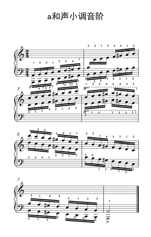 a和声小调音阶