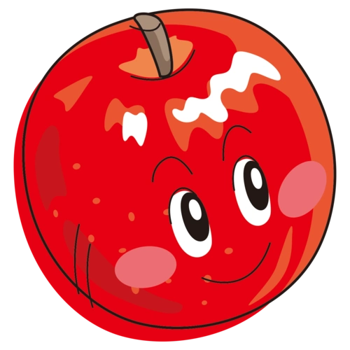 卡通简笔水果红苹果表情图片