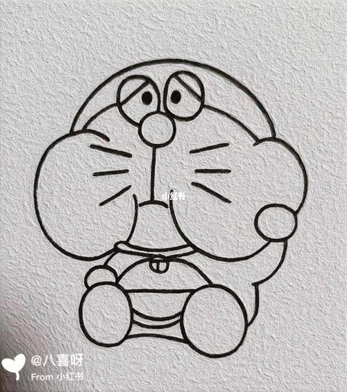 哆啦a梦简笔画可爱哆啦a梦简笔画