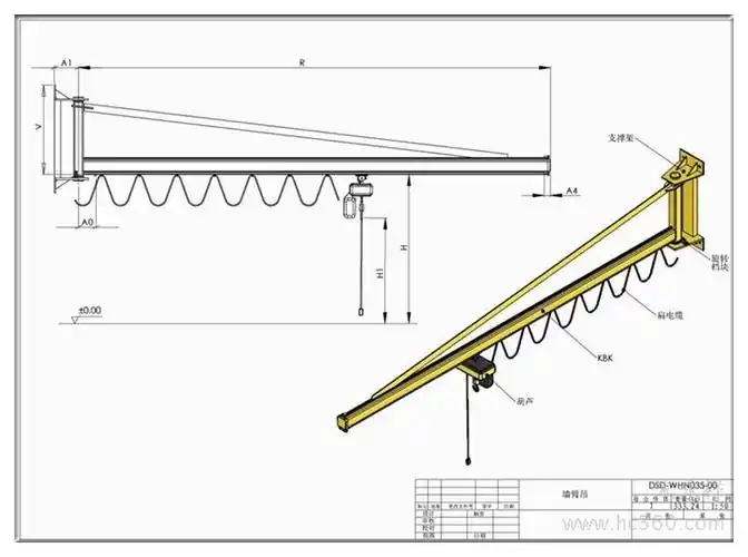 墙壁式旋臂吊起重机 小型立柱式悬臂吊