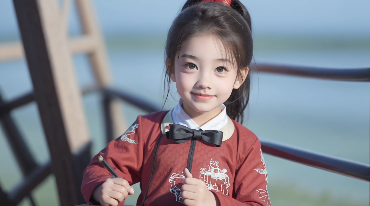 国风超级可爱萌娃写真,漂亮小女孩国服艺术照