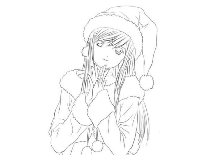 女孩100个超萌简笔画女孩筒单自动铅笔手绘动漫少女简笔画少女简笔画