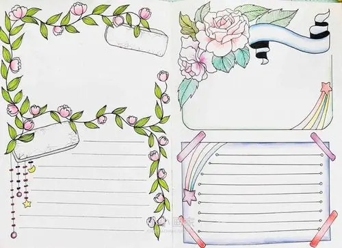 手帐模板大全手绘彩色