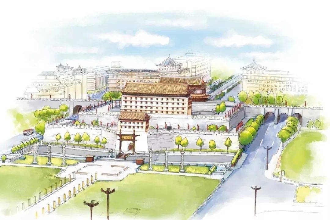 假如西安城墙也有朋友圈_永宁门