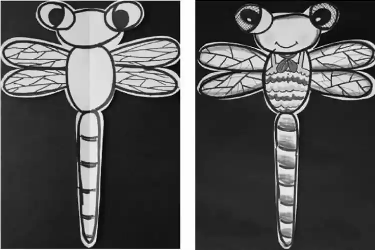 美术蜻蜓绘画剪纸教学案例