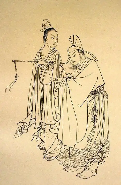 中国画素材:白描工笔人物图谱!