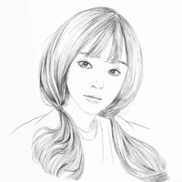 铅笔画美女头像图片 铅笔画素描美少女头像_微信头像图片大全