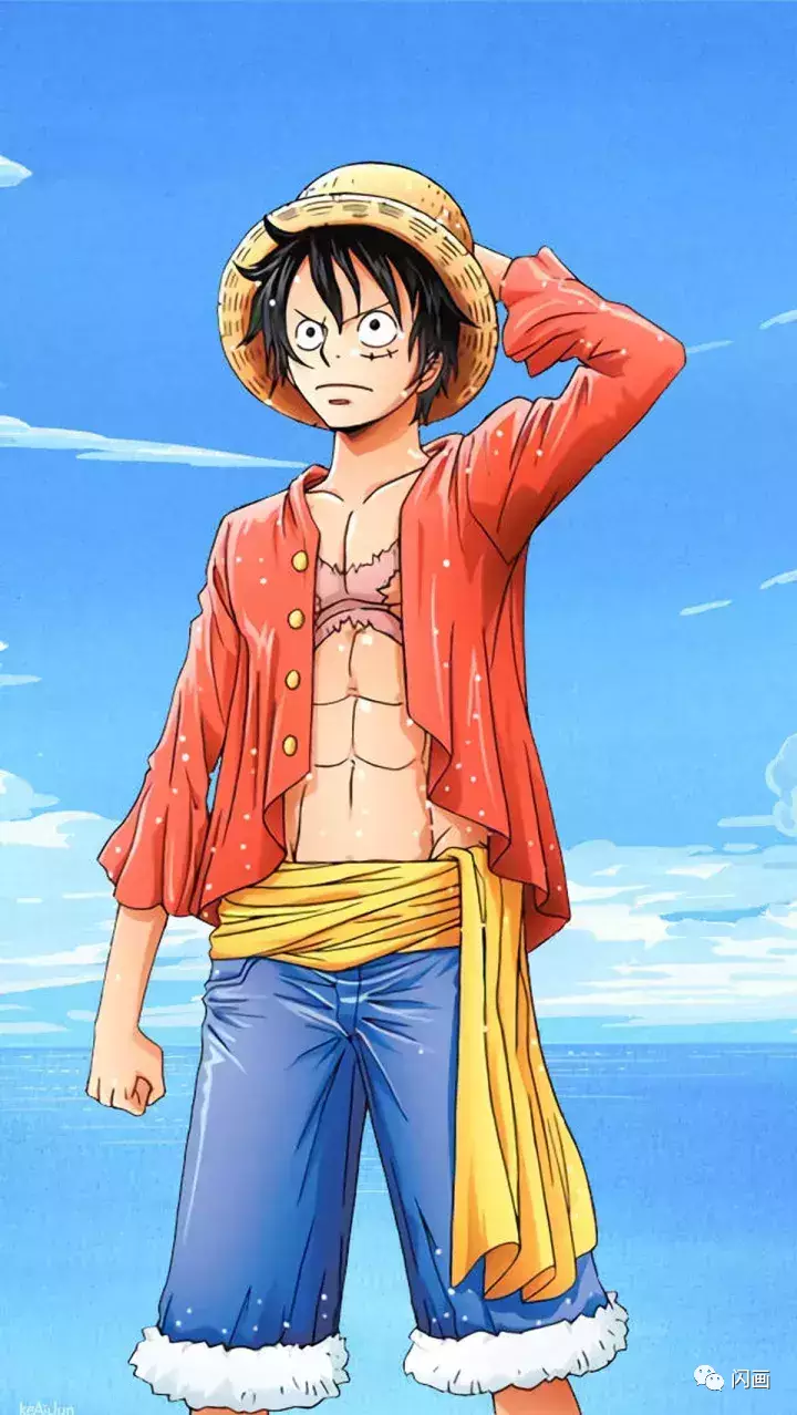 100张 " 海贼王 " 路飞手绘手机壁纸
