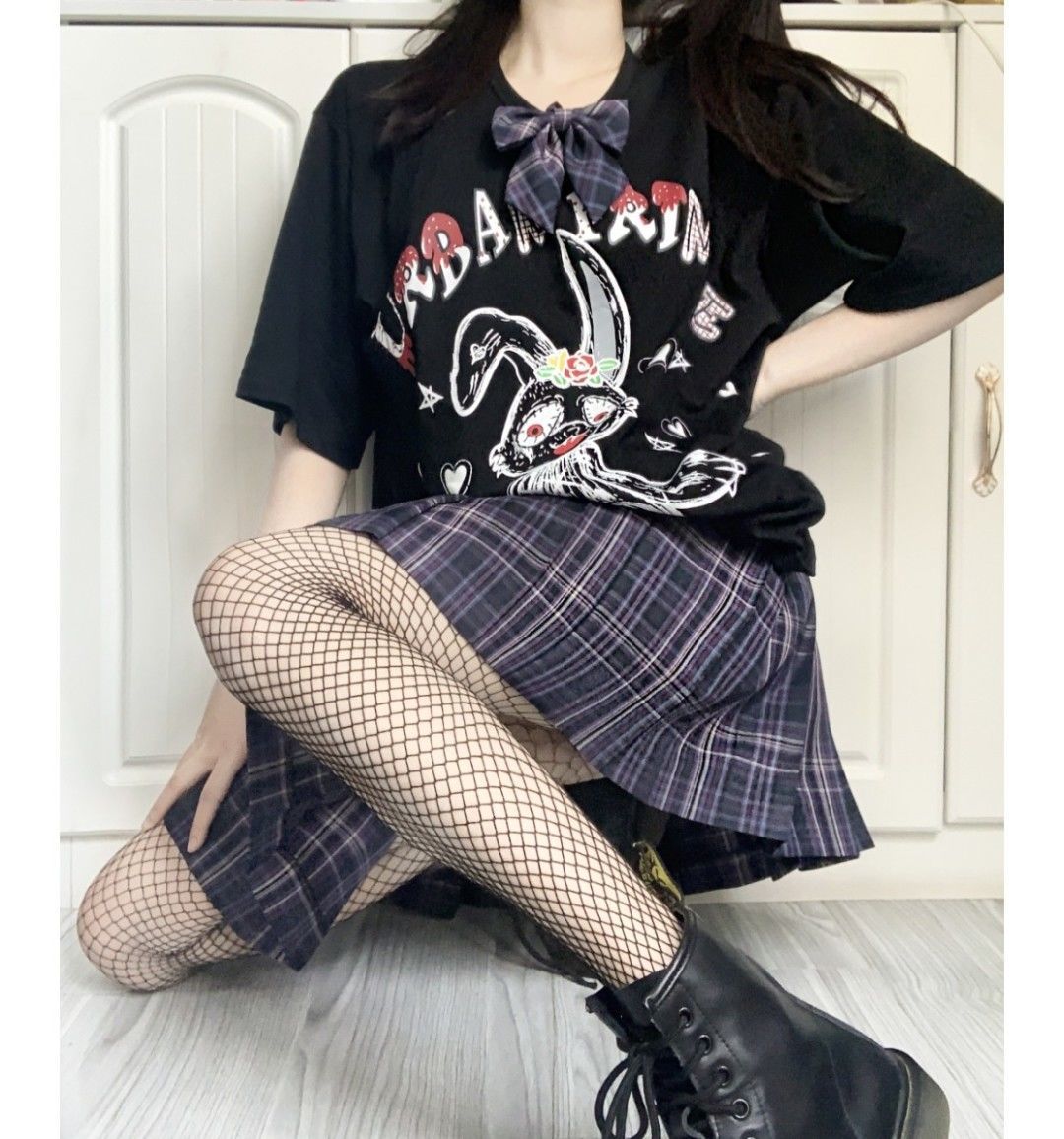 黑丝渔网袜jk网红流行袜性感黑色网格连裤袜长筒网袜 黑色大网 均码80