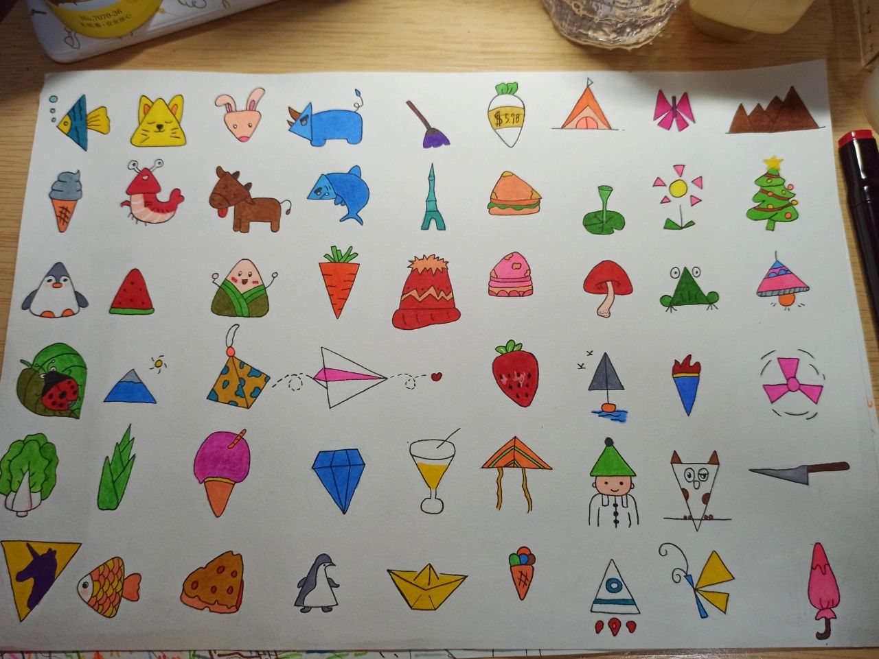 简笔画|三角形 你的喜怒哀乐  我都想参与