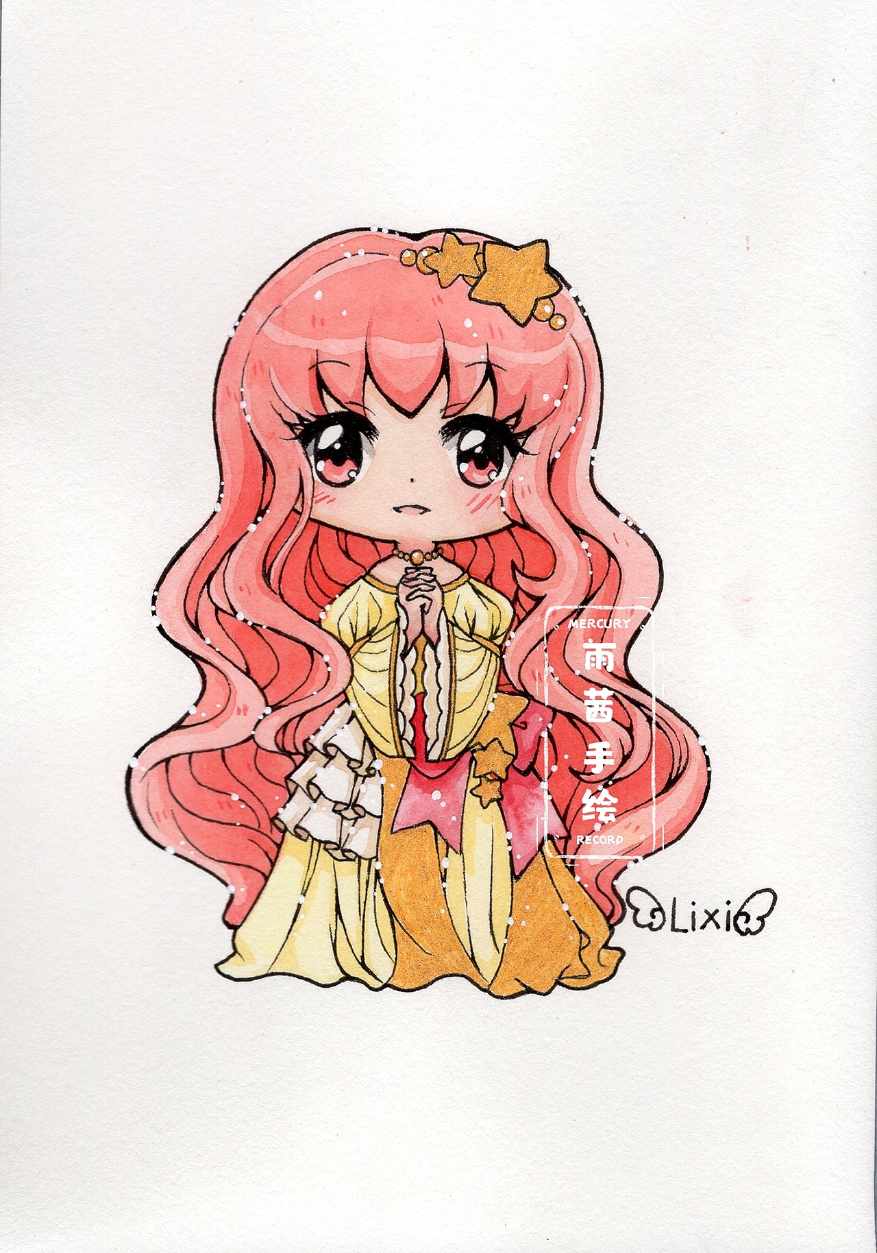 十二星座q版 水彩手绘