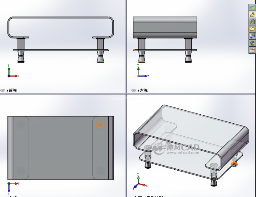 桌子三视图