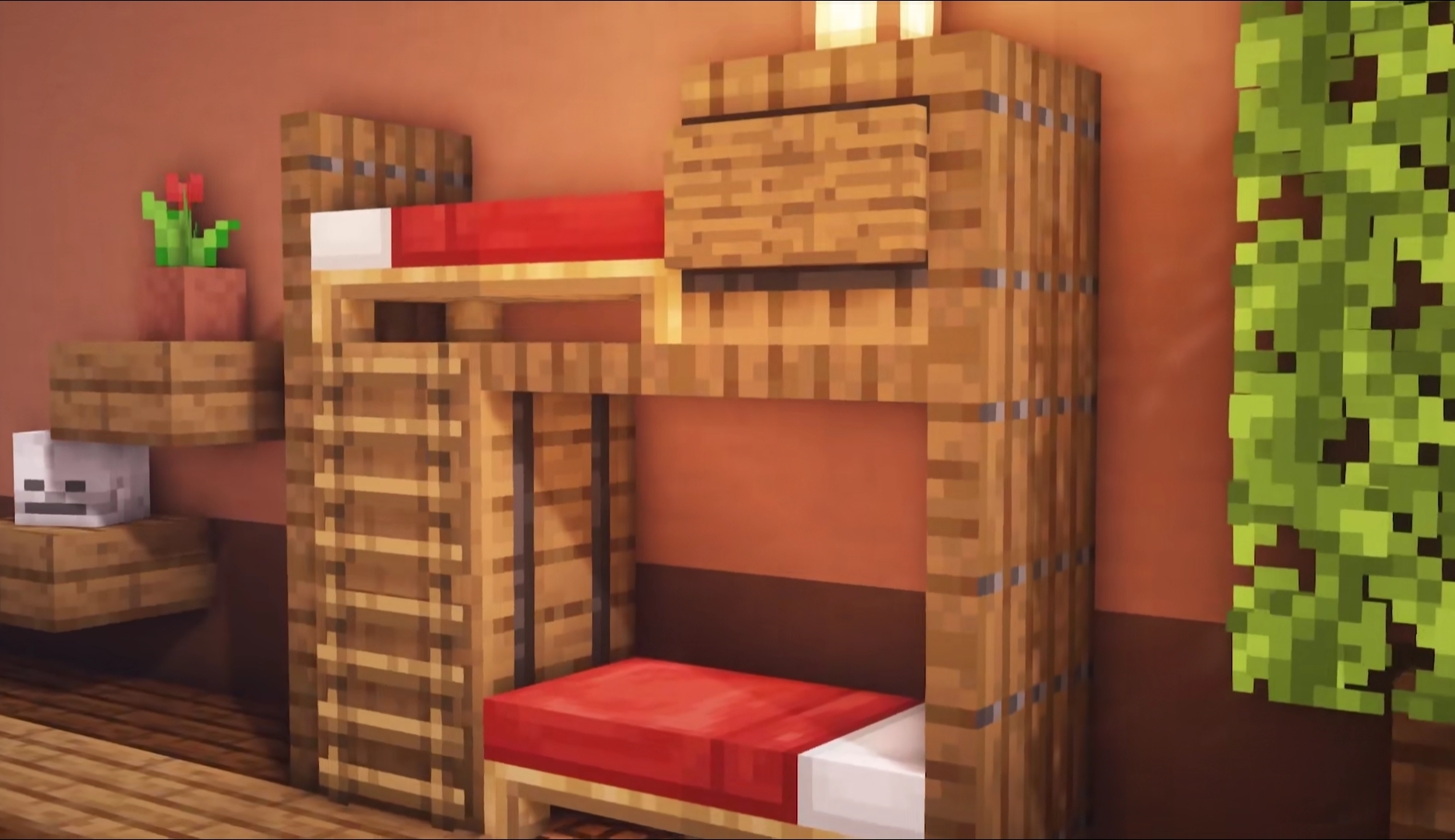 我的世界:女玩家是如何装饰床的,看到这八种设计,我舍不得走了