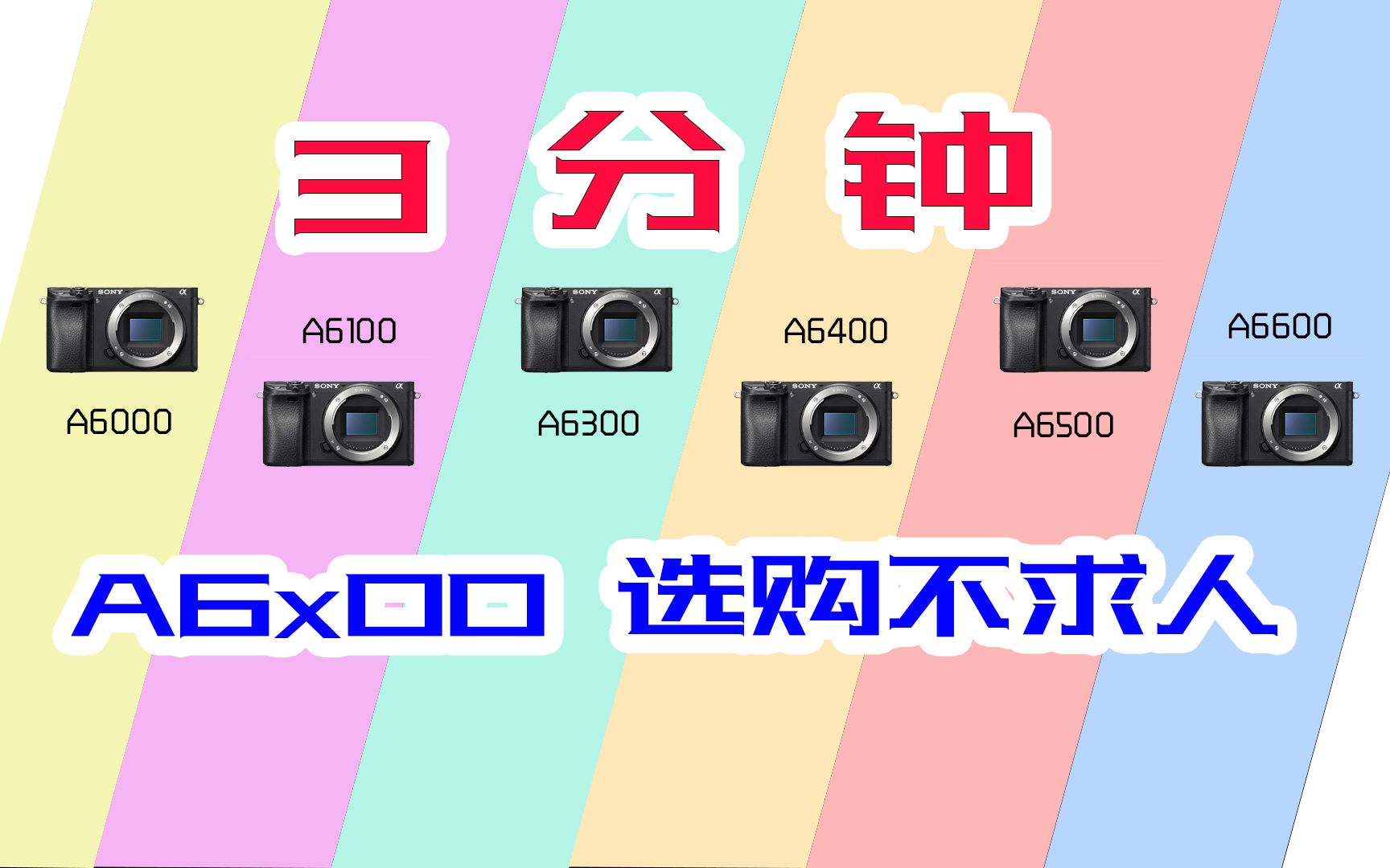 奇摄谈2张图索尼a6x00全系列选购指南a6000a6100a6300a6400a6500a6600