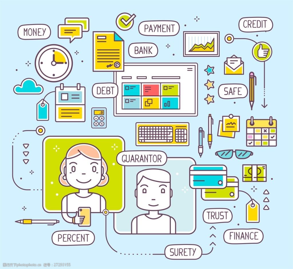 关键词:银行工作人员流程图矢量插画 办理 业务 卡通 客服 工作 流程