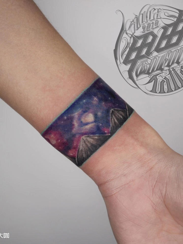 星空手环_纹身图案手稿图片_宇瞳的纹身作品集