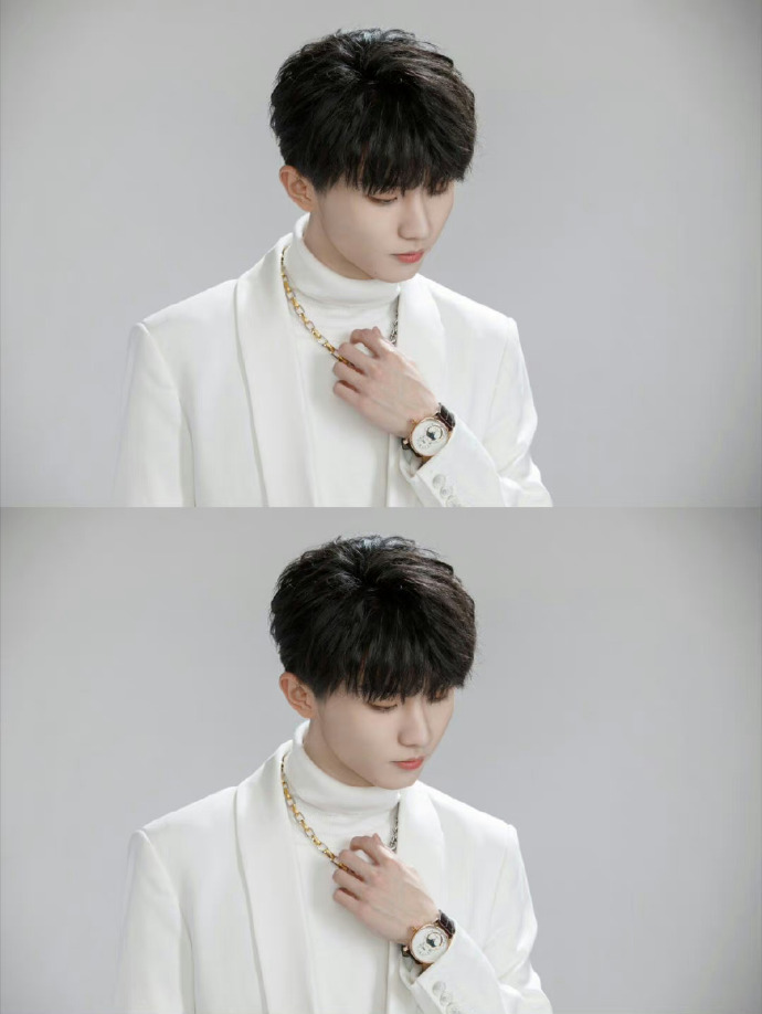 马嘉祺白西装造型图