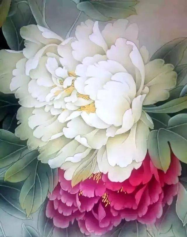 宁珍蕾工笔重彩牡丹欣赏