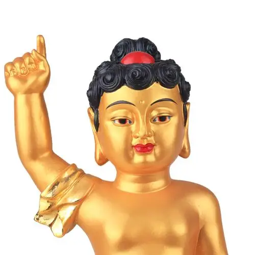 供应释迦佛 顶天立地 太子佛 浴佛 镀金玻璃钢 树脂佛像