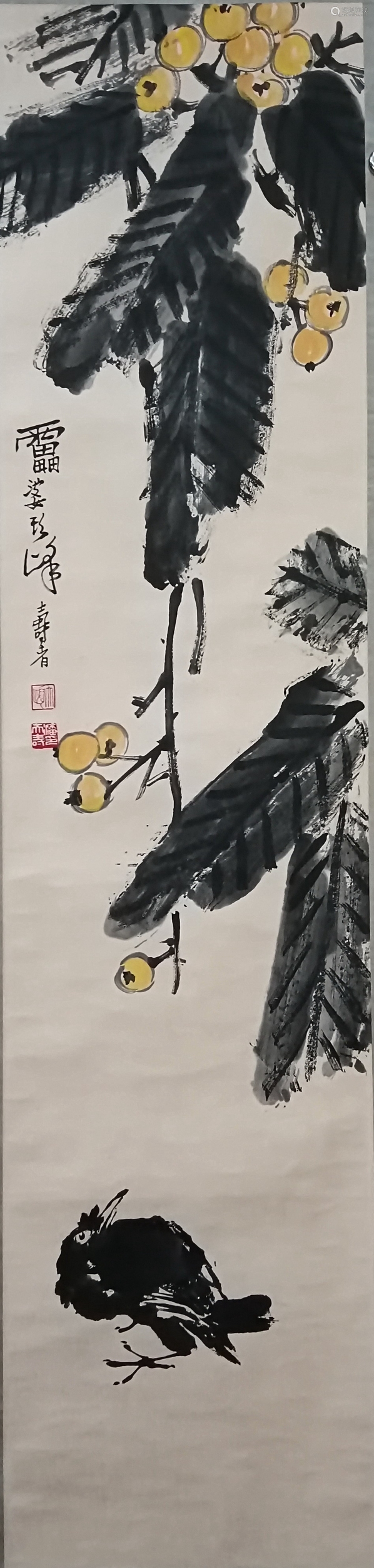 潘天寿 花鸟四条屏