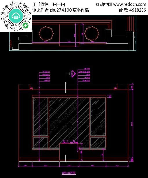 现代风格别墅卧室飘窗立面设计图