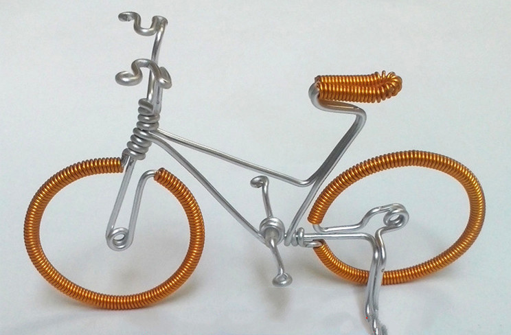 13mm学生美术劳技课手工diy彩色铁丝软铝丝自行车骨架人偶定型银色