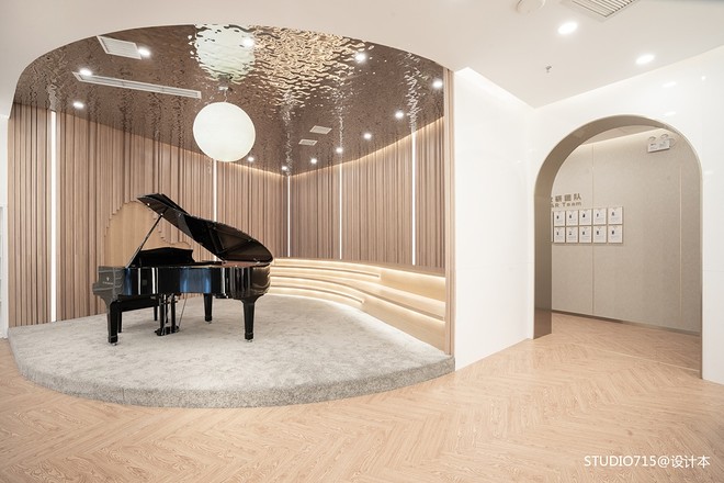 教育机构500平米装修案例_效果图 - 诺特钢琴音乐中心-青岛黄岛店