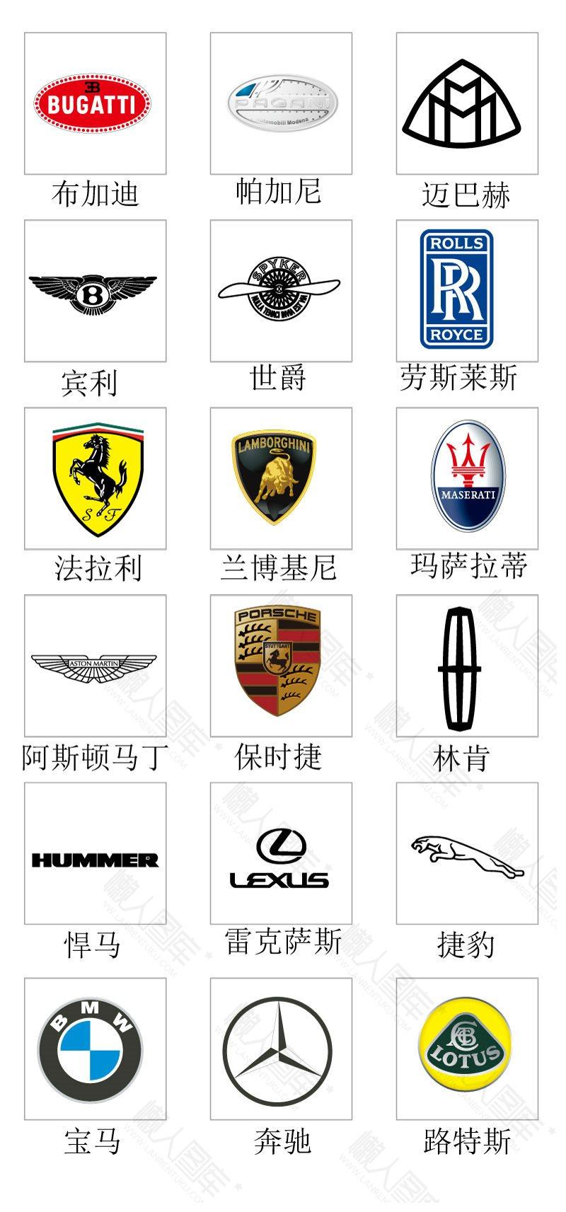 豪车标志矢量素材