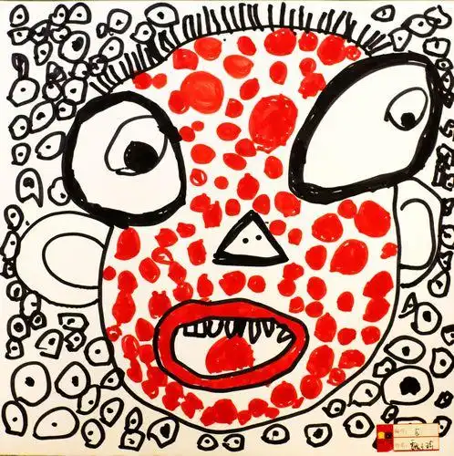 我有一双大眼睛/少儿绘画作品/儿童画/网络美术馆_中国少儿美术教育网