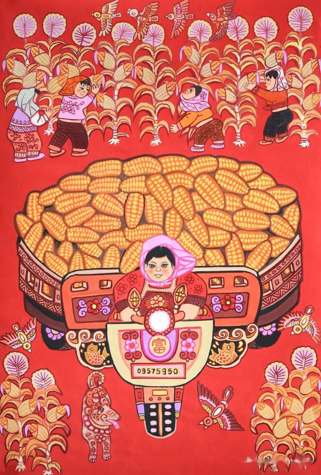 作品欣赏之三 ▎画说丰收——第三届潍坊中国农民画展