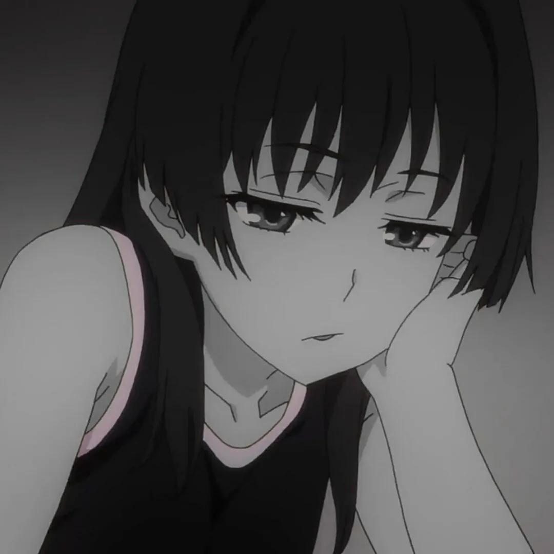 动漫头像|黑白微丧头像