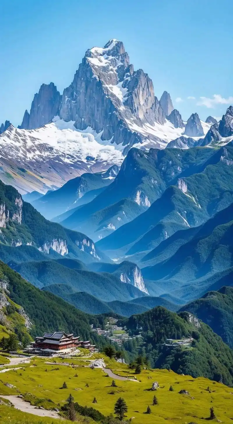 玉龙雪山.#治愈系风景 #高清壁纸 #手机壁纸 #唯美意境  - 抖音