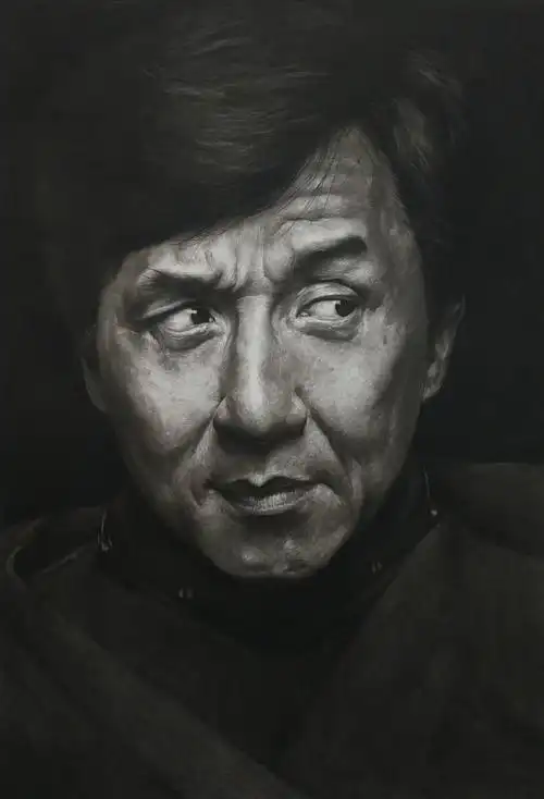 写实素描《成龙》