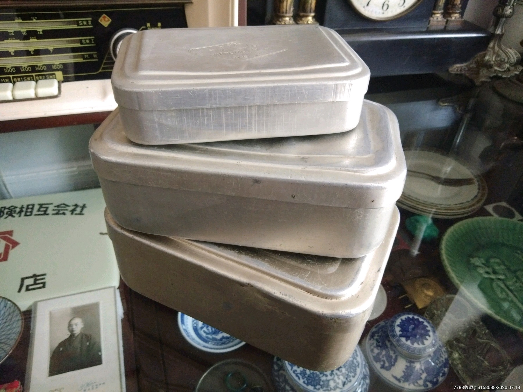 文革时期七八十年代怀旧古董老物件老铝饭盒老式饭盒文革70年代80年代