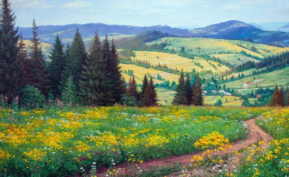 俄罗斯四月的春天系列风景油画:作品来自画家彼得罗夫_高清图集_新浪