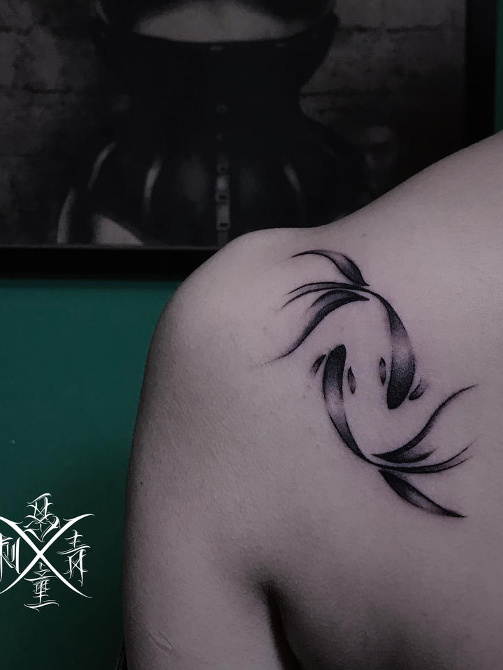 双鱼座_纹身图案手稿图片_恶童揸fit人的纹身作品集