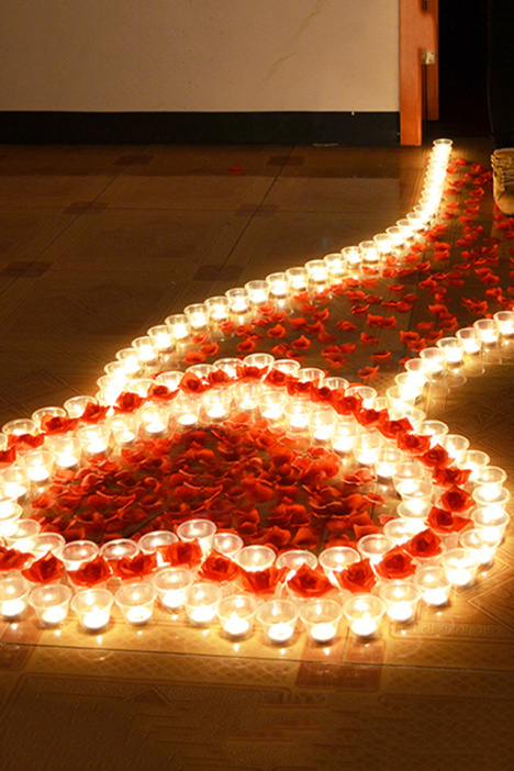 蜡烛玫瑰浪漫套餐生日圣诞求婚道具表白蜡烛创意心形蜡烛爱心派对