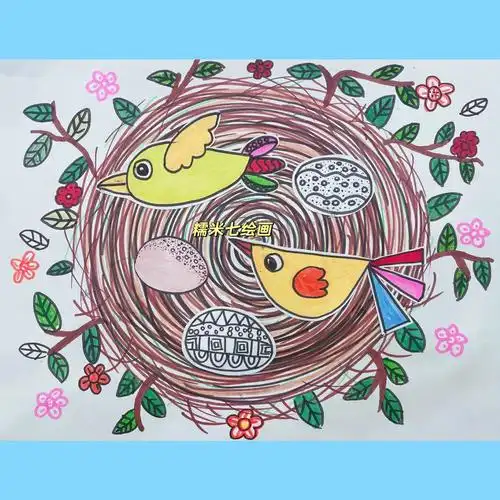 创意儿童画生机勃勃