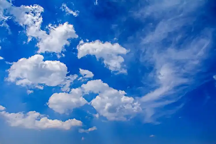 蓝天白云大海图片