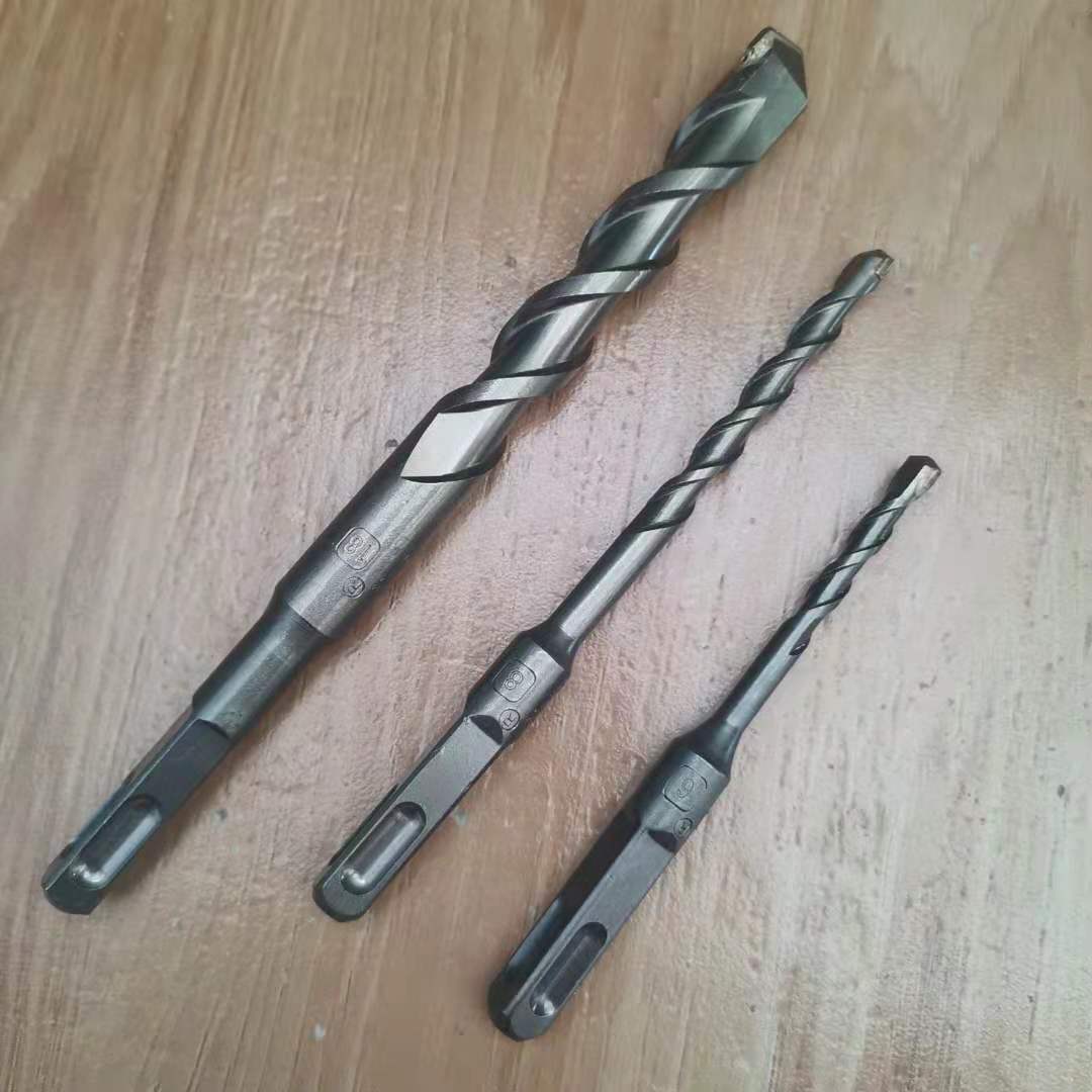 电锤合金钻头石材混凝土冲击钻加长穿墙一字方柄圆柄过墙打孔钻头