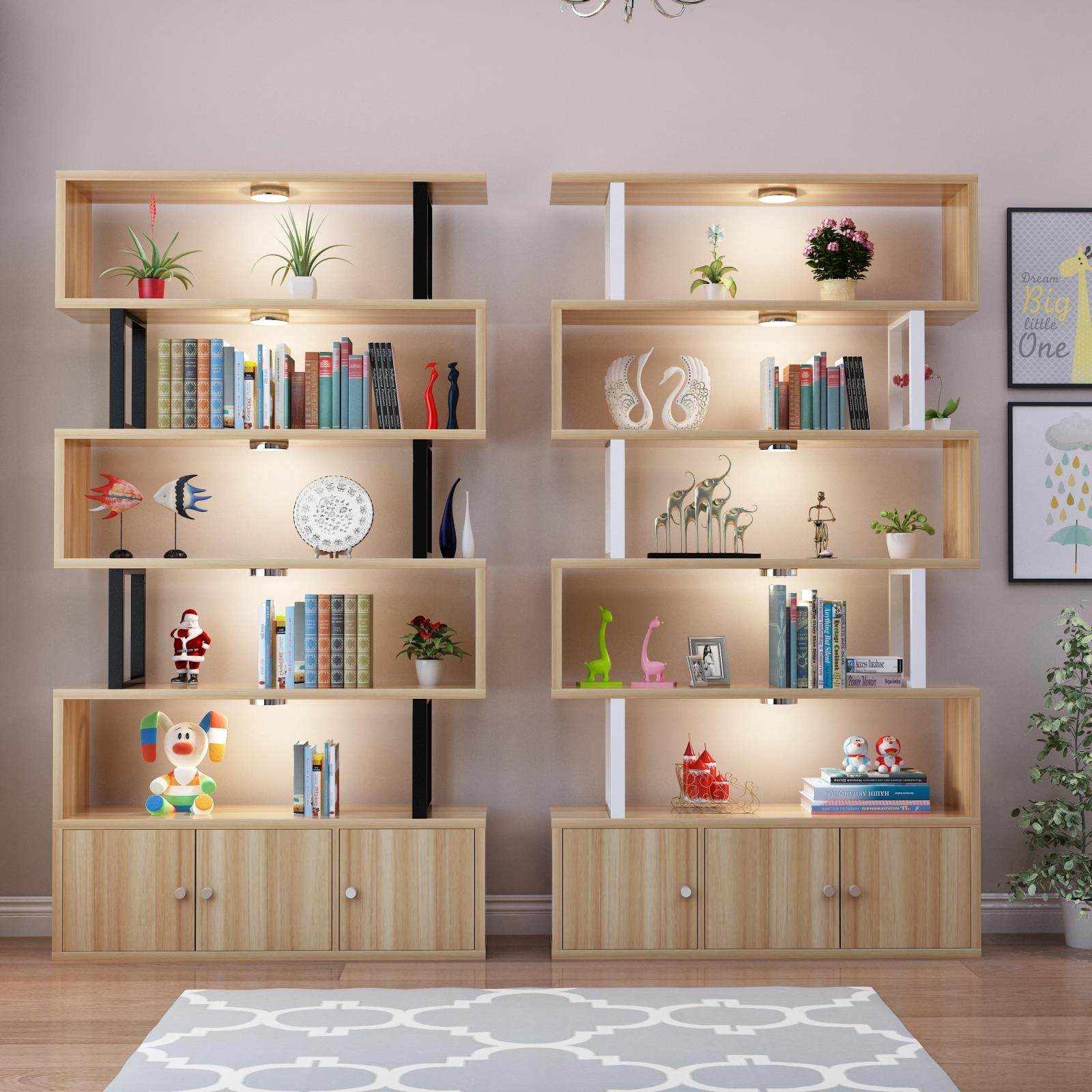 展柜简约化妆品美容院养生产品展示柜子货柜礼品隔断商用展示柜