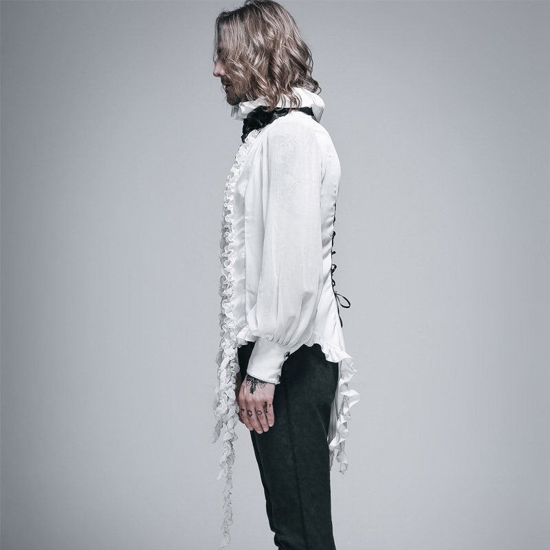 devilfashion恶魔时尚男装哥特复古欧洲宫廷贵族礼服衬衫衬衫