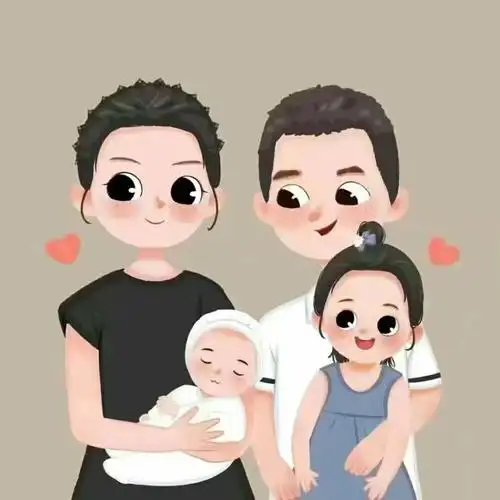 亲子头像一家四口 高清好看的一家四口微信头像图片_感情头像_头像屋