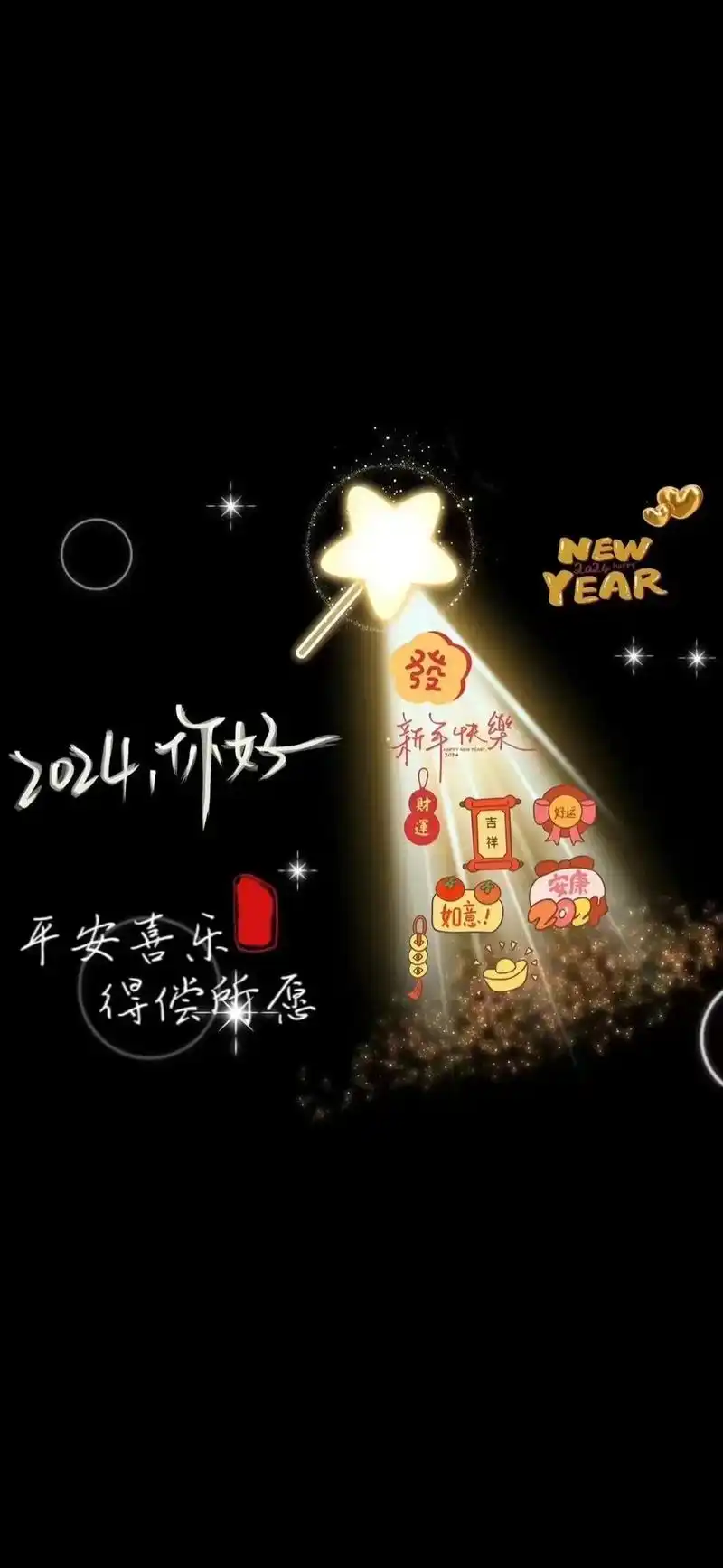 2024你好.微信背景图 2024#祝你事事顺心好运连连 # - 抖音